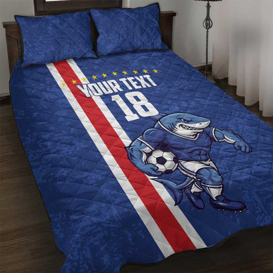 Cape Verde Football Custom Quilt Bed Set Pride Of The Islands LT18