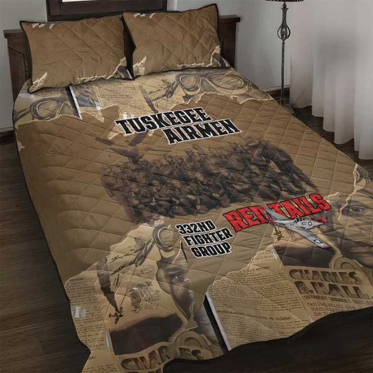 Tuskegee Airmen Tribute Quilt Bed Set Black History Air Force LT18