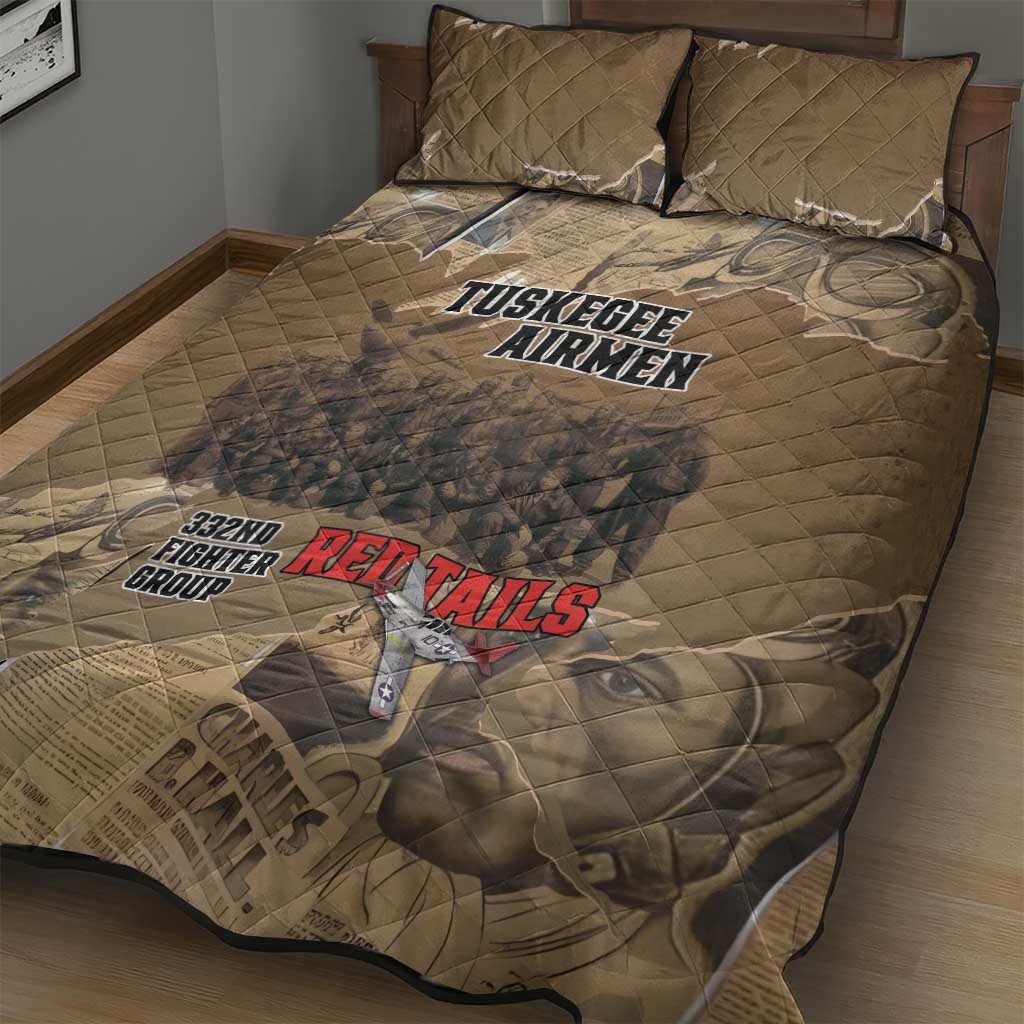 Tuskegee Airmen Tribute Quilt Bed Set Black History Air Force LT18