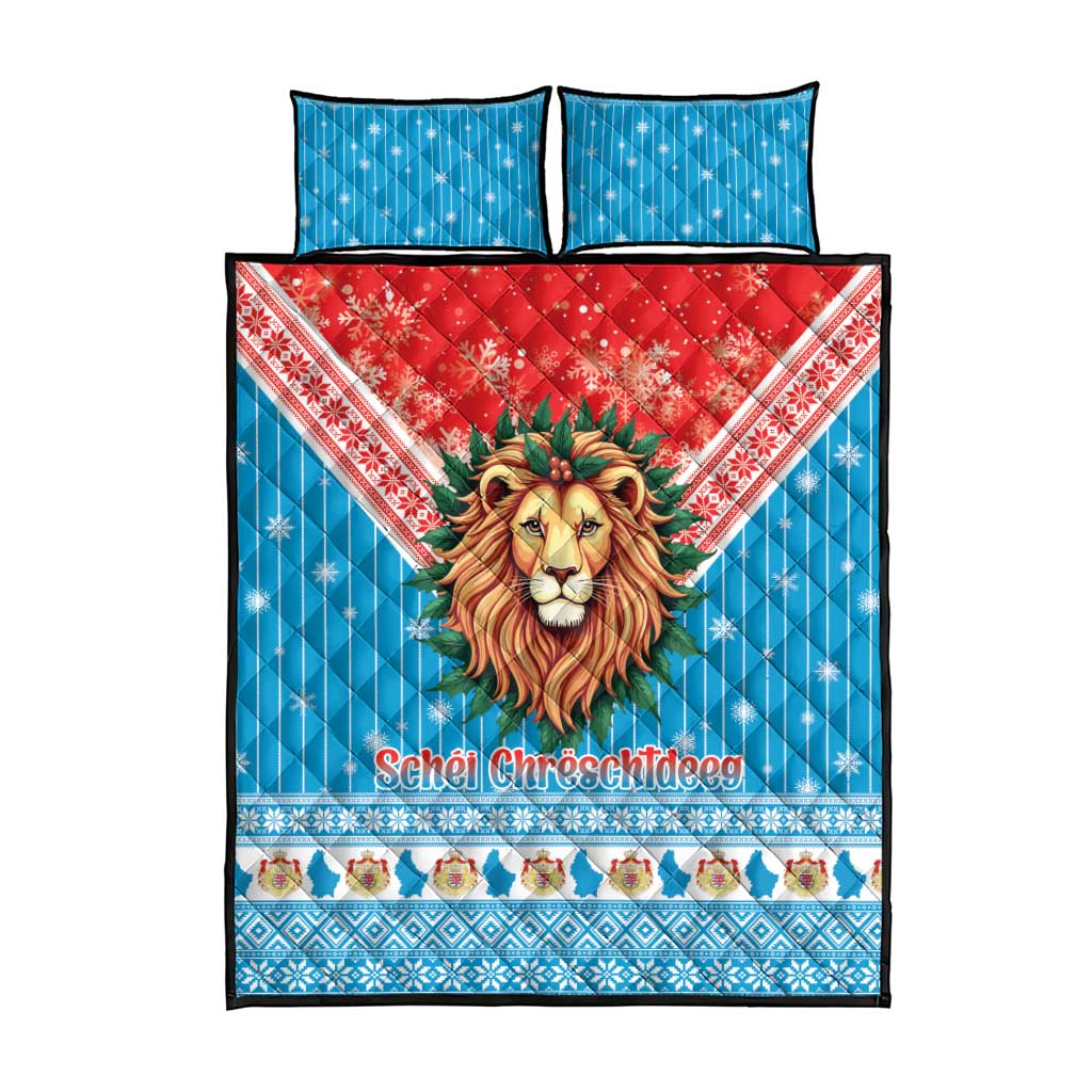 Luxembourg Christmas Quilt Bed Set Schei Chreschtdeeg Xmas Pattern LT18