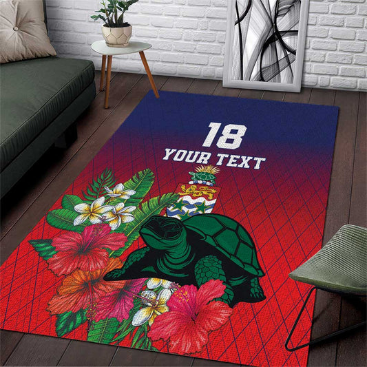 Custom Cayman Islands Area Rug Green Turtle Sporty Style LT18