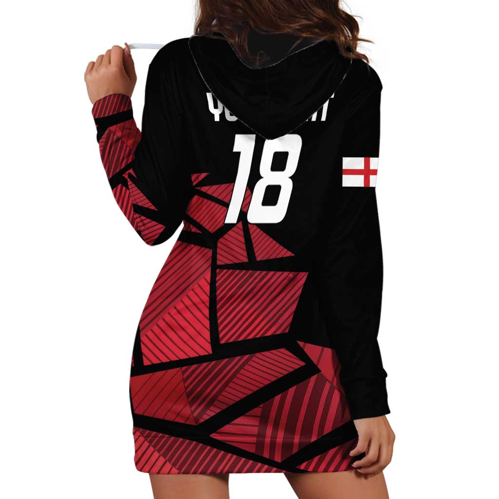 England Rugby Custom Hoodie Dress Red Roses Go Champion LT18