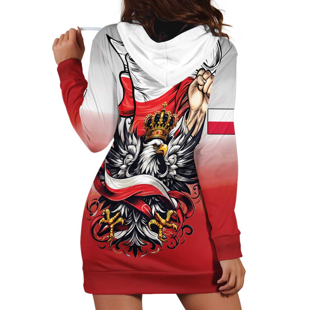 Poland Independence Day Hoodie Dress Polska White Eagle and Flag Style LT19