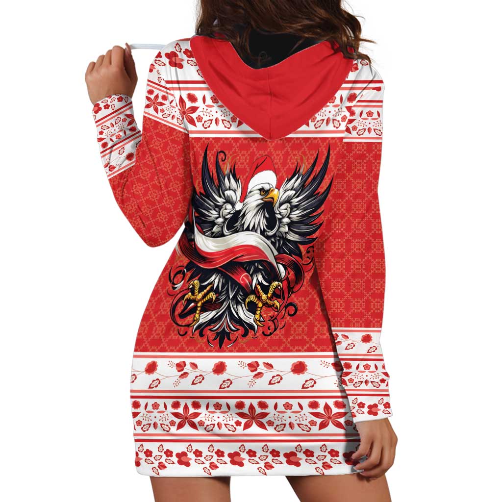 Poland Christmas Hoodie Dress Polish Eagle with Flag Style LT19