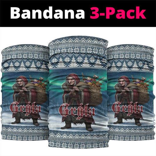Iceland Christmas Neck Gaiter Icelandic Gryla Evil Mother of Yule Lads LT19