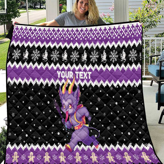 Personalized German Krampus Christmas Quilt German Christmas Legend LT19