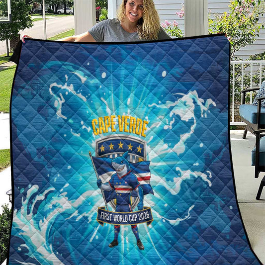 Blue Shark Cape Verde Football Quilt First World Cup 2026 LT19