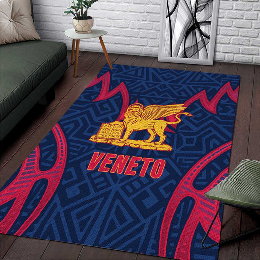 Italy Veneto Area Rug Emblem With Flag Style LT19