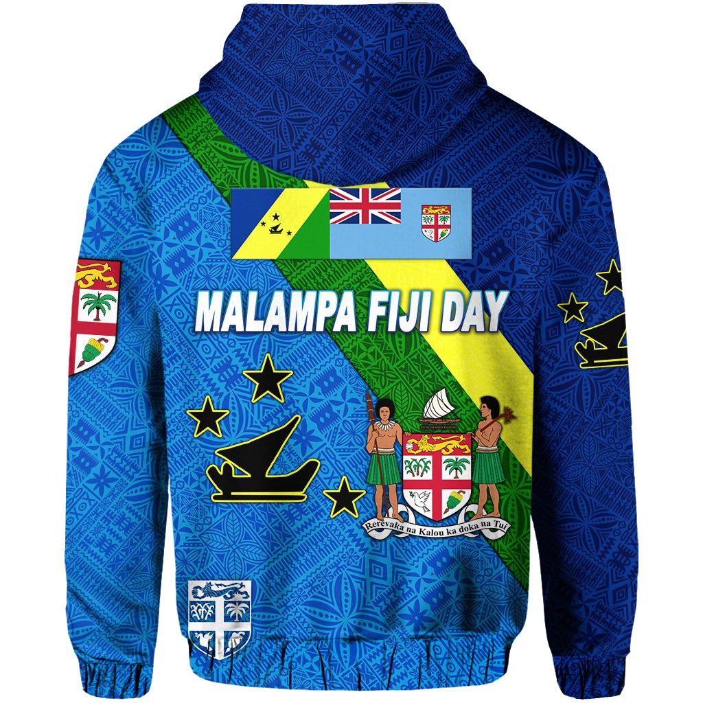 Custom Vanuatu Malampa And Fiji Day Hoodie October 10 LT8