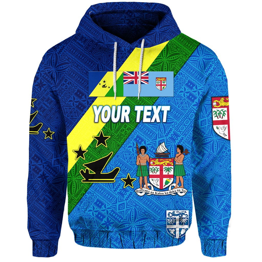 Custom Vanuatu Malampa And Fiji Day Hoodie October 10 LT8