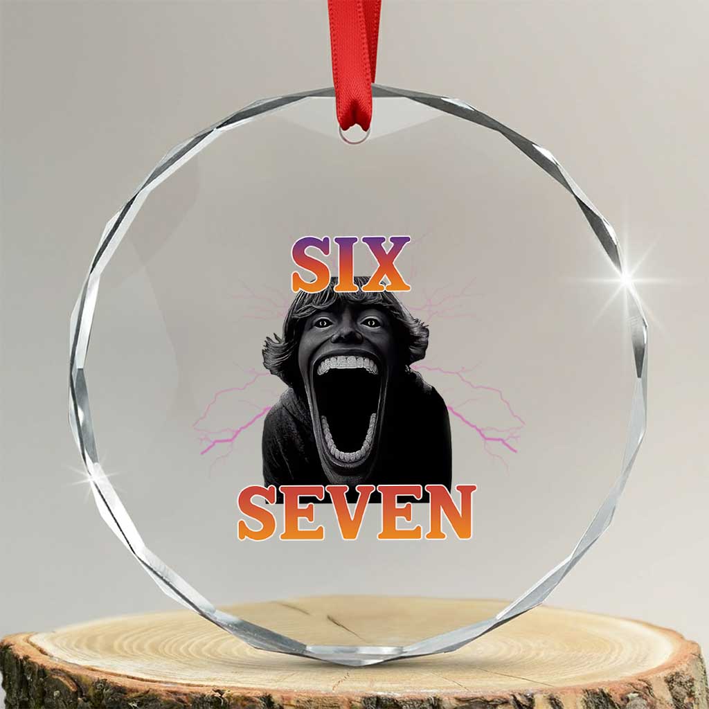 Mason 67 Kid Meme Crystal Glass Ornament Devil Edit Viral Six Seven Scream TS02