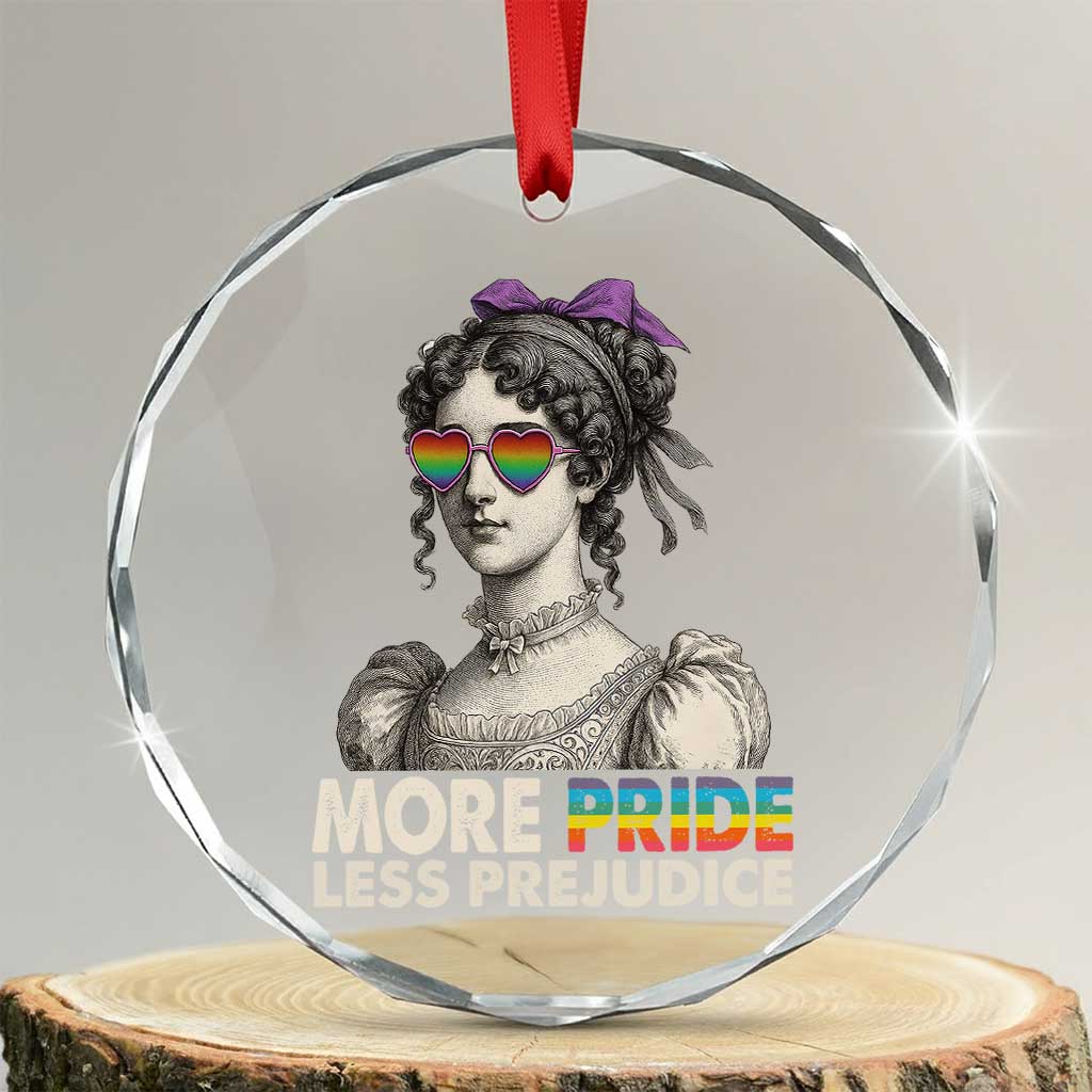 More Pride Less Prejudice Crystal Glass Ornament LGBTQ Proud Ally Pride Month TS10
