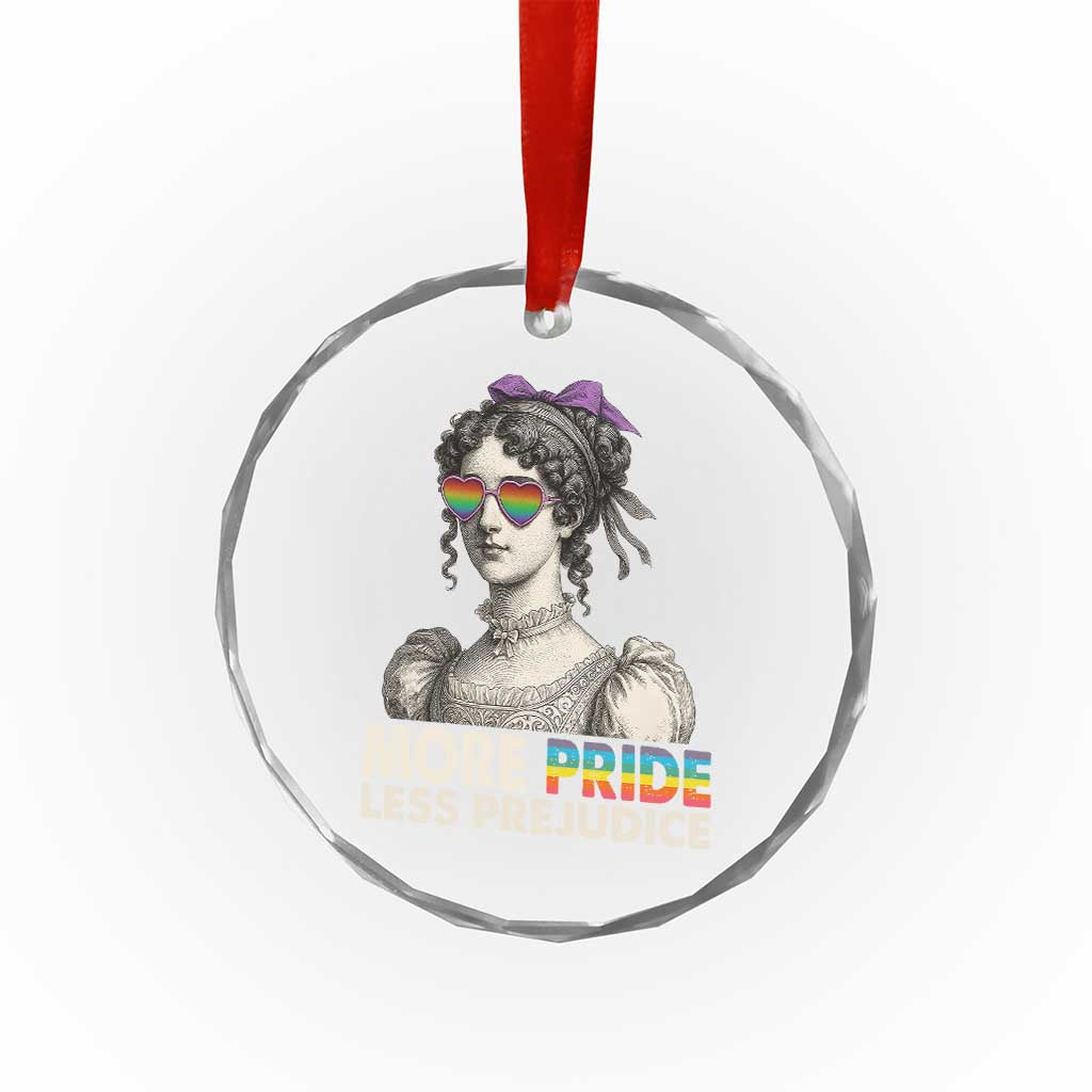 More Pride Less Prejudice Crystal Glass Ornament LGBTQ Proud Ally Pride Month TS10