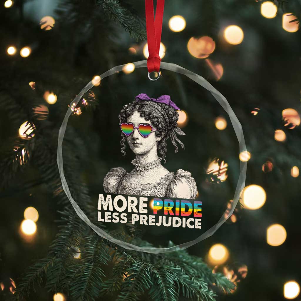 More Pride Less Prejudice Crystal Glass Ornament LGBTQ Proud Ally Pride Month TS10