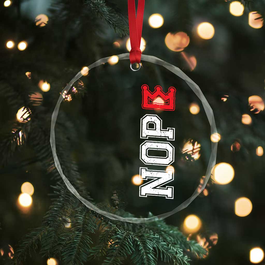 No Kings Crystal Glass Ornament In America Protest TS10