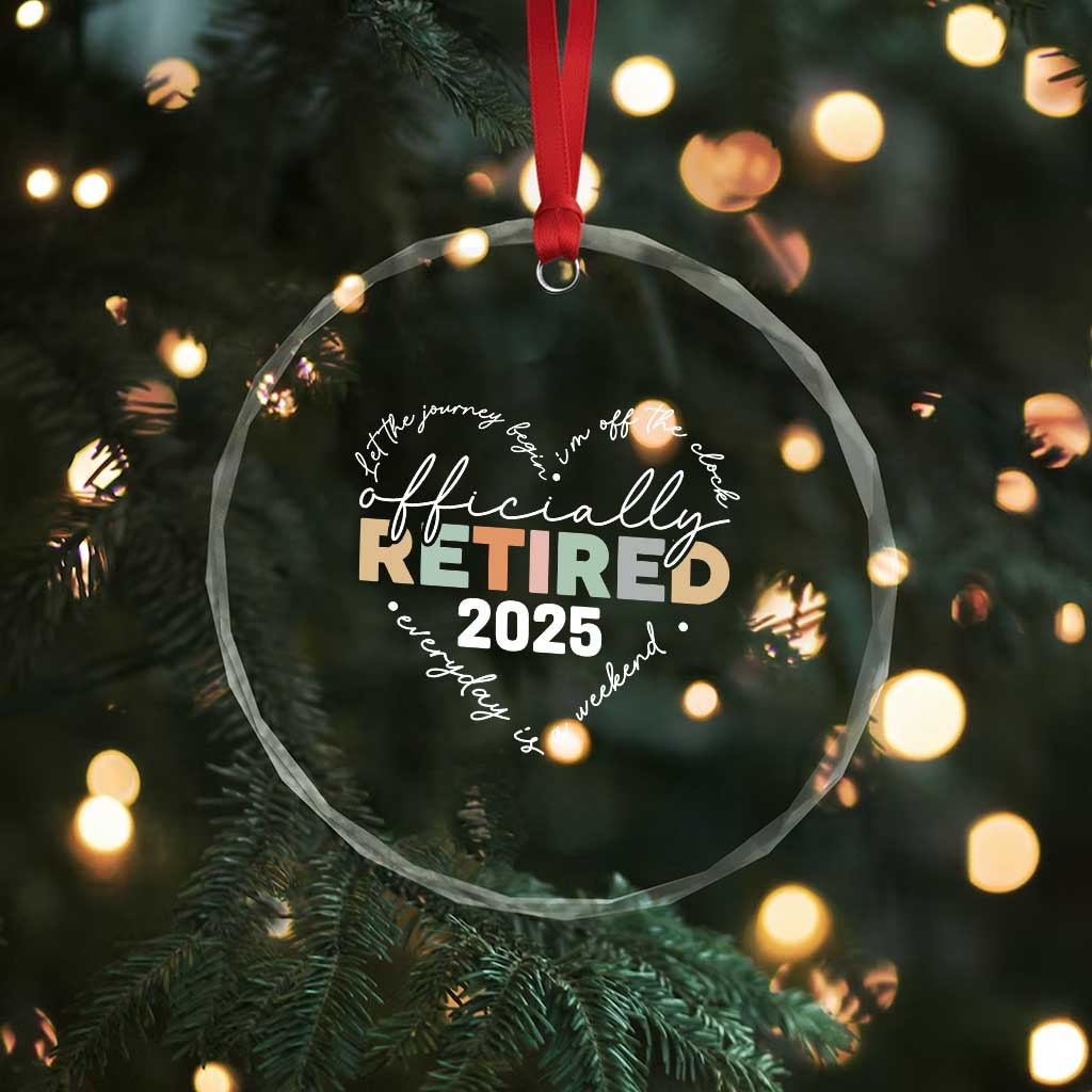 Officially Retired 2025 Crystal Glass Ornament Women Retirement Vintage TS10