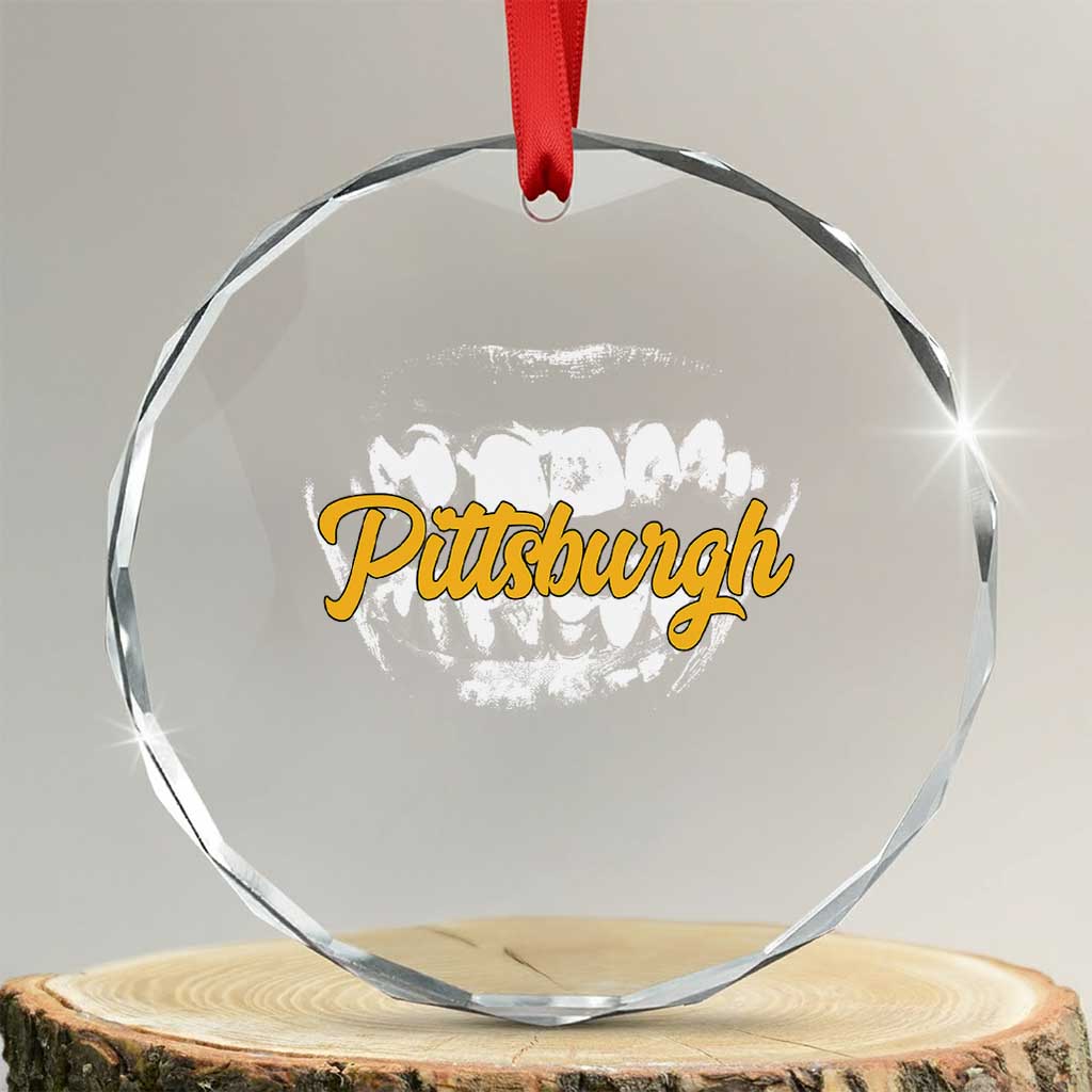 Pittsburgh Crystal Glass Ornament Streetwear Steel City Pride TS10