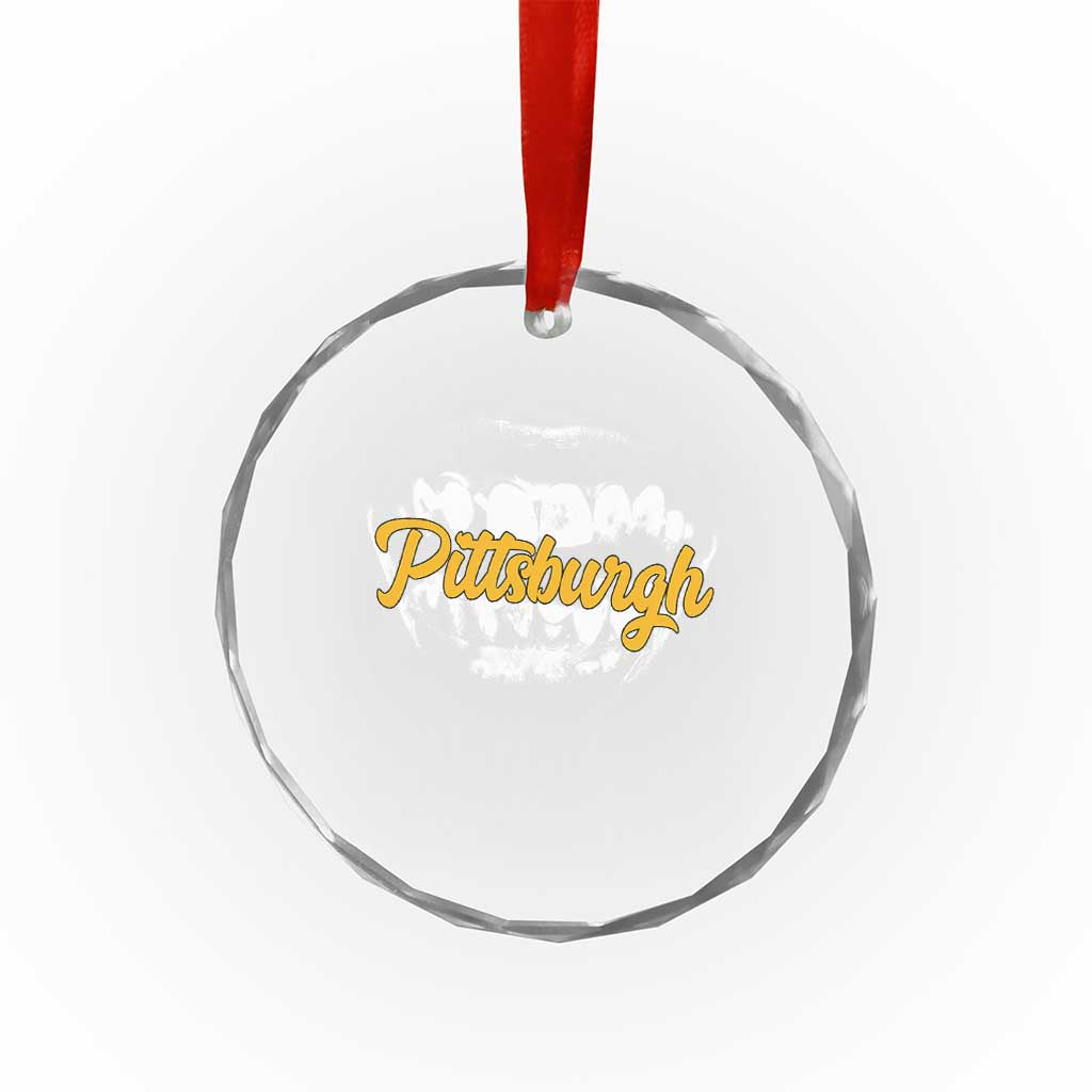 Pittsburgh Crystal Glass Ornament Streetwear Steel City Pride TS10