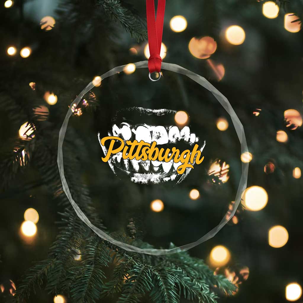 Pittsburgh Crystal Glass Ornament Streetwear Steel City Pride TS10