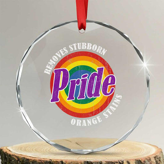 Pride Removes Stubborn Orange Stains Crystal Glass Ornament Pride Month LGBTQ TS10