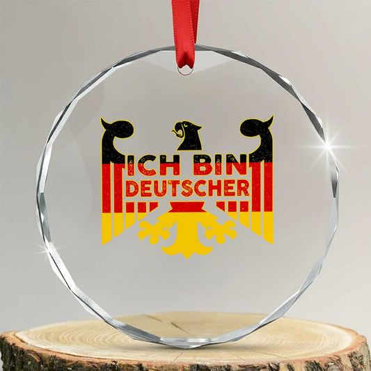 Proud Germany Crystal Glass Ornament Ich Bin Deutscher Bundesadler Coat of Arms TS11
