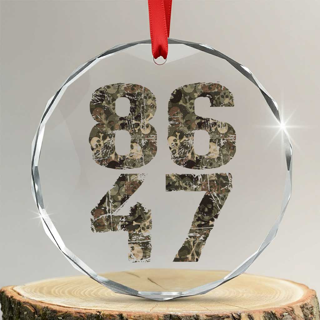 Retro 8647 Crystal Glass Ornament Vintage Camouflage Camo Skull TS10