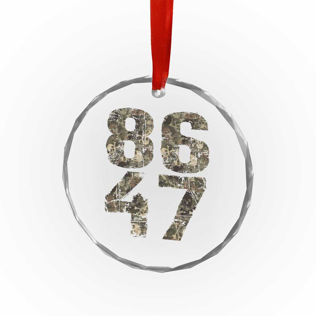 Retro 8647 Crystal Glass Ornament Vintage Camouflage Camo Skull TS10