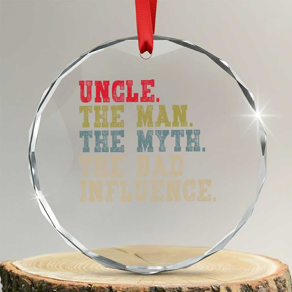 Retro Uncle Crystal Glass Ornament Best Funny Uncle Fathers Day TS10
