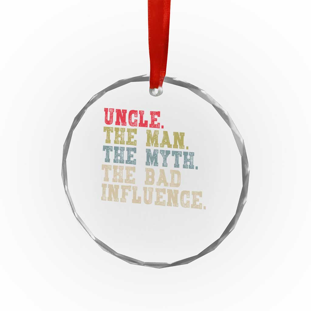 Retro Uncle Crystal Glass Ornament Best Funny Uncle Fathers Day TS10