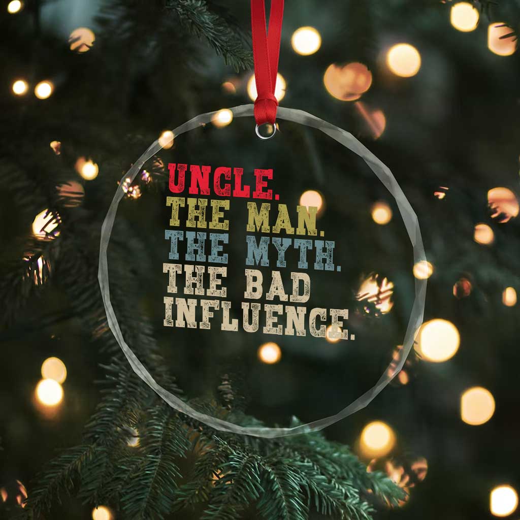 Retro Uncle Crystal Glass Ornament Best Funny Uncle Fathers Day TS10