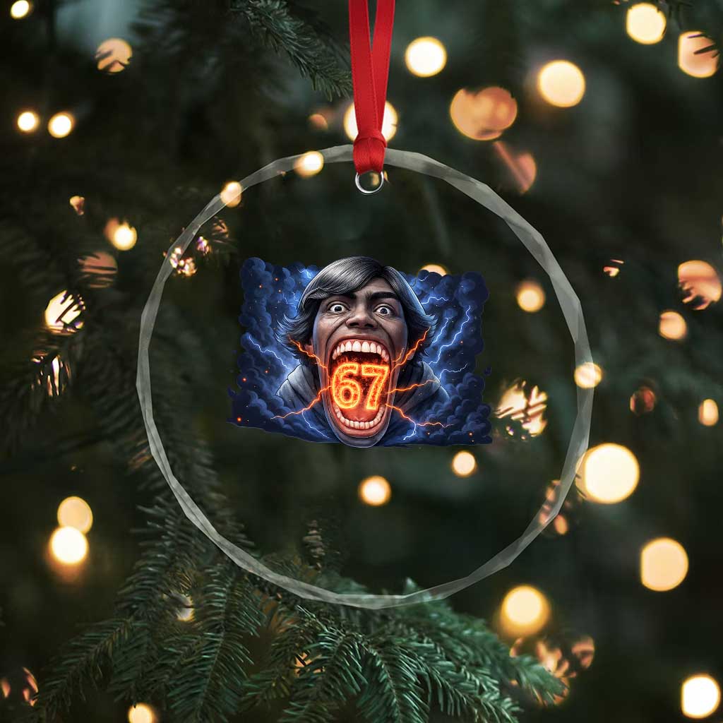 Screaming Mason 67 Kid Meme Crystal Glass Ornament Six Seven Viral Devil Transformation Horror Edit TS02