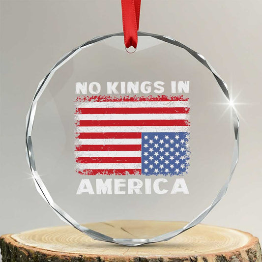 Snarky No Kings In America Crystal Glass Ornament 86 47 No Faux King Way US Flag Upside Down TS10