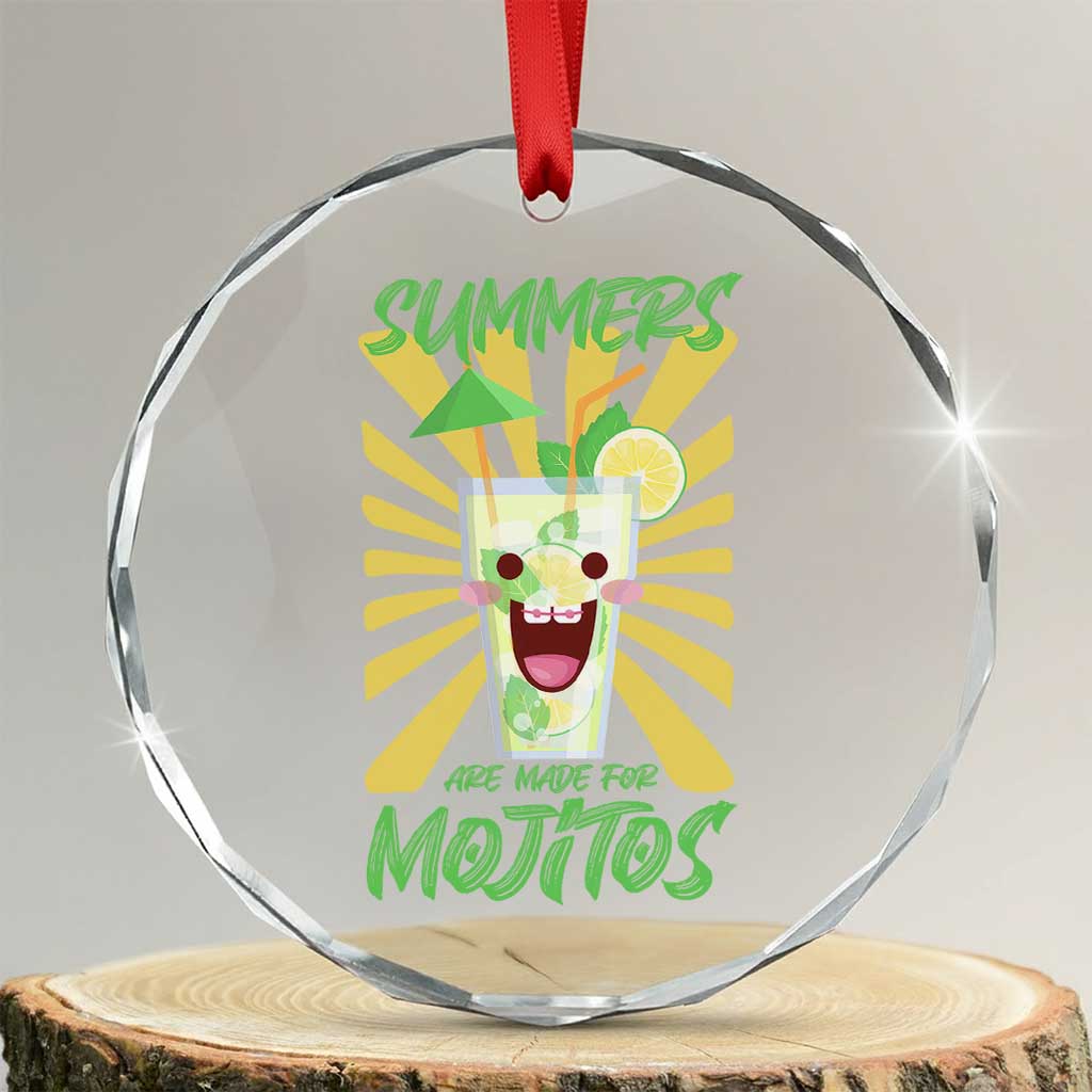 Summers Are Made For Mojitos Crystal Glass Ornament Funny Vacation Cocktail TS12