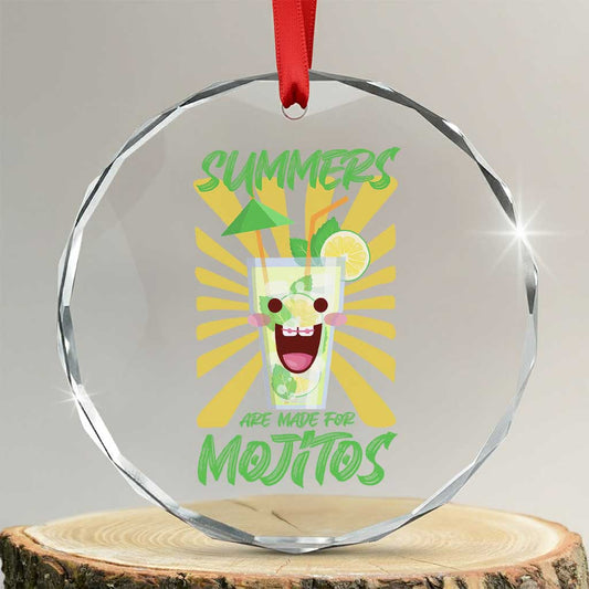 Summers Are Made For Mojitos Crystal Glass Ornament Funny Vacation Cocktail TS12