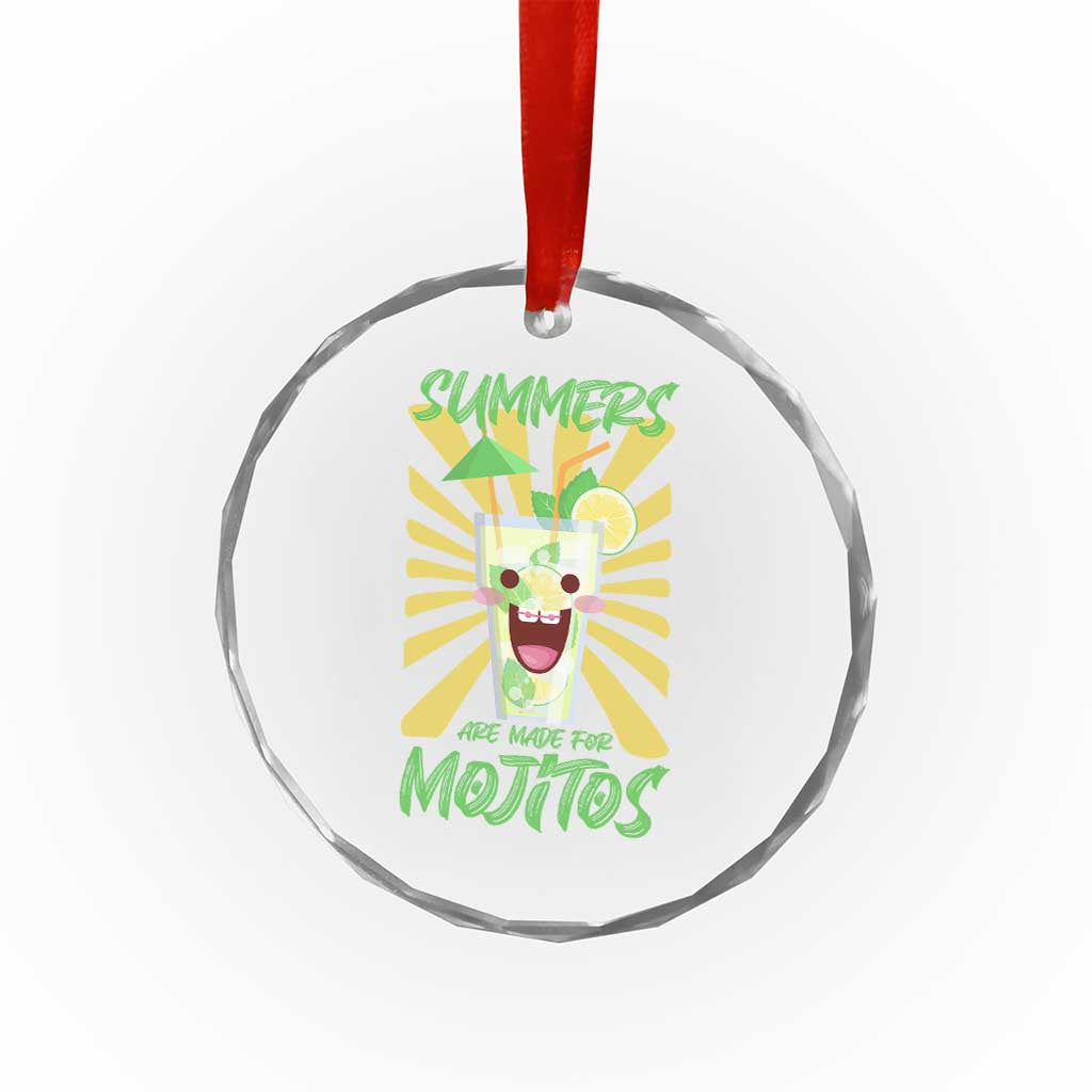 Summers Are Made For Mojitos Crystal Glass Ornament Funny Vacation Cocktail TS12