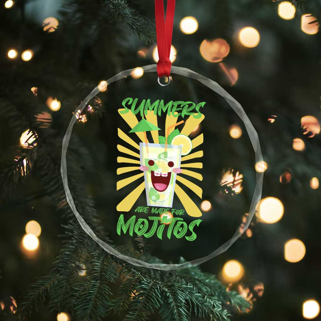 Summers Are Made For Mojitos Crystal Glass Ornament Funny Vacation Cocktail TS12