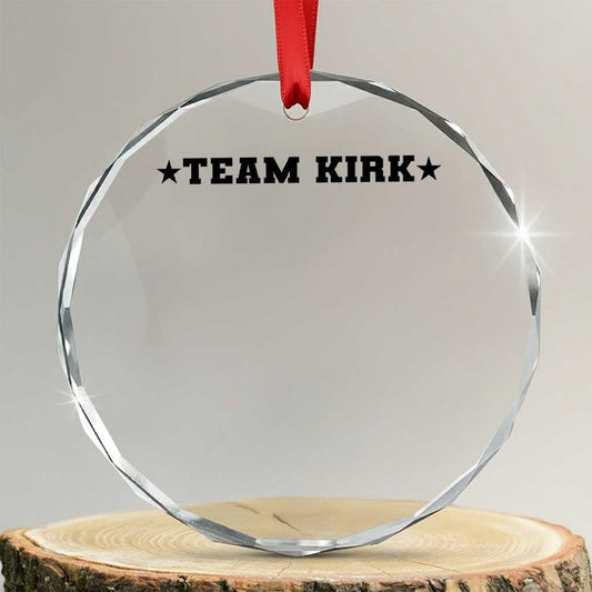 Team Kirk Crystal Glass Ornament Last Name Funny Surname Team Kirk Family Reunion TS10