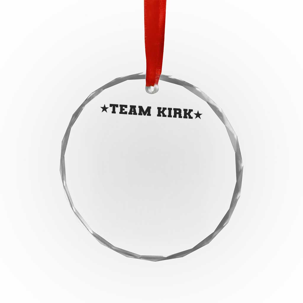 Team Kirk Crystal Glass Ornament Last Name Funny Surname Team Kirk Family Reunion TS10