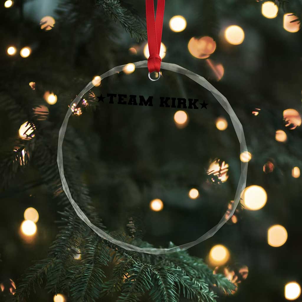 Team Kirk Crystal Glass Ornament Last Name Funny Surname Team Kirk Family Reunion TS10