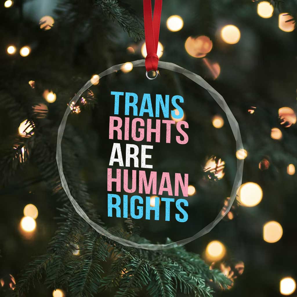 Trans Rights Crystal Glass Ornament Human Rights Transgender Pride Gender Equality TS10