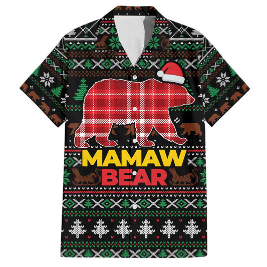 Mamaw Bear Christmas Hawaiian Shirt Xmas Holiday Patterns TS04