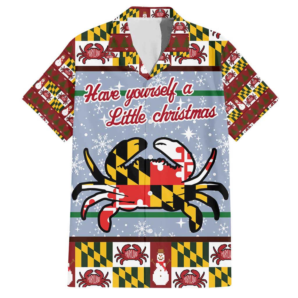 Maryland Symbols Christmas Hawaiian Shirt Xmas Holiday Patterns TS04