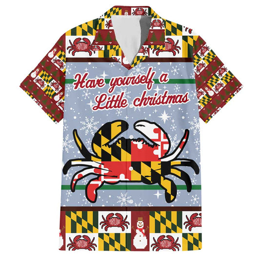 Maryland Symbols Christmas Hawaiian Shirt Xmas Holiday Patterns TS04