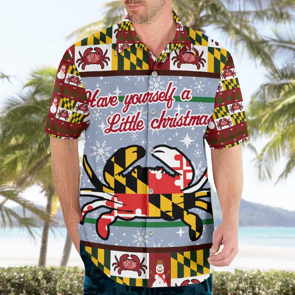 Maryland Symbols Christmas Hawaiian Shirt Xmas Holiday Patterns TS04