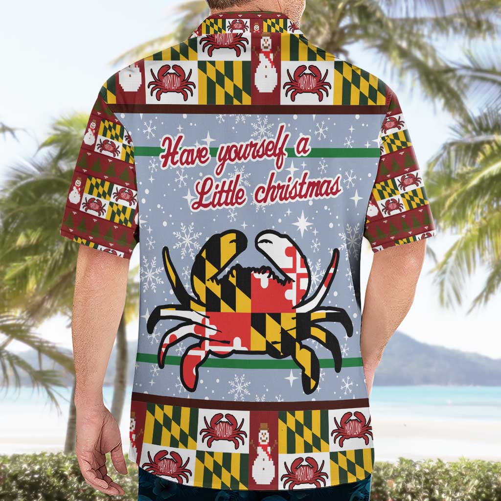 Maryland Symbols Christmas Hawaiian Shirt Xmas Holiday Patterns TS04