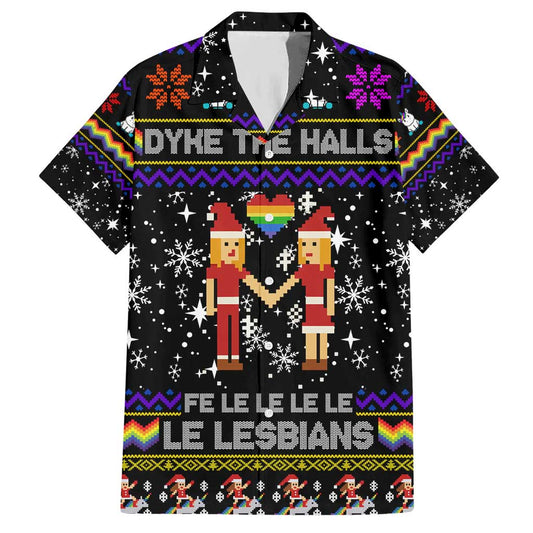 LGBT Lesbians Christmas Hawaiian Shirt Xmas Holiday Patterns TS04