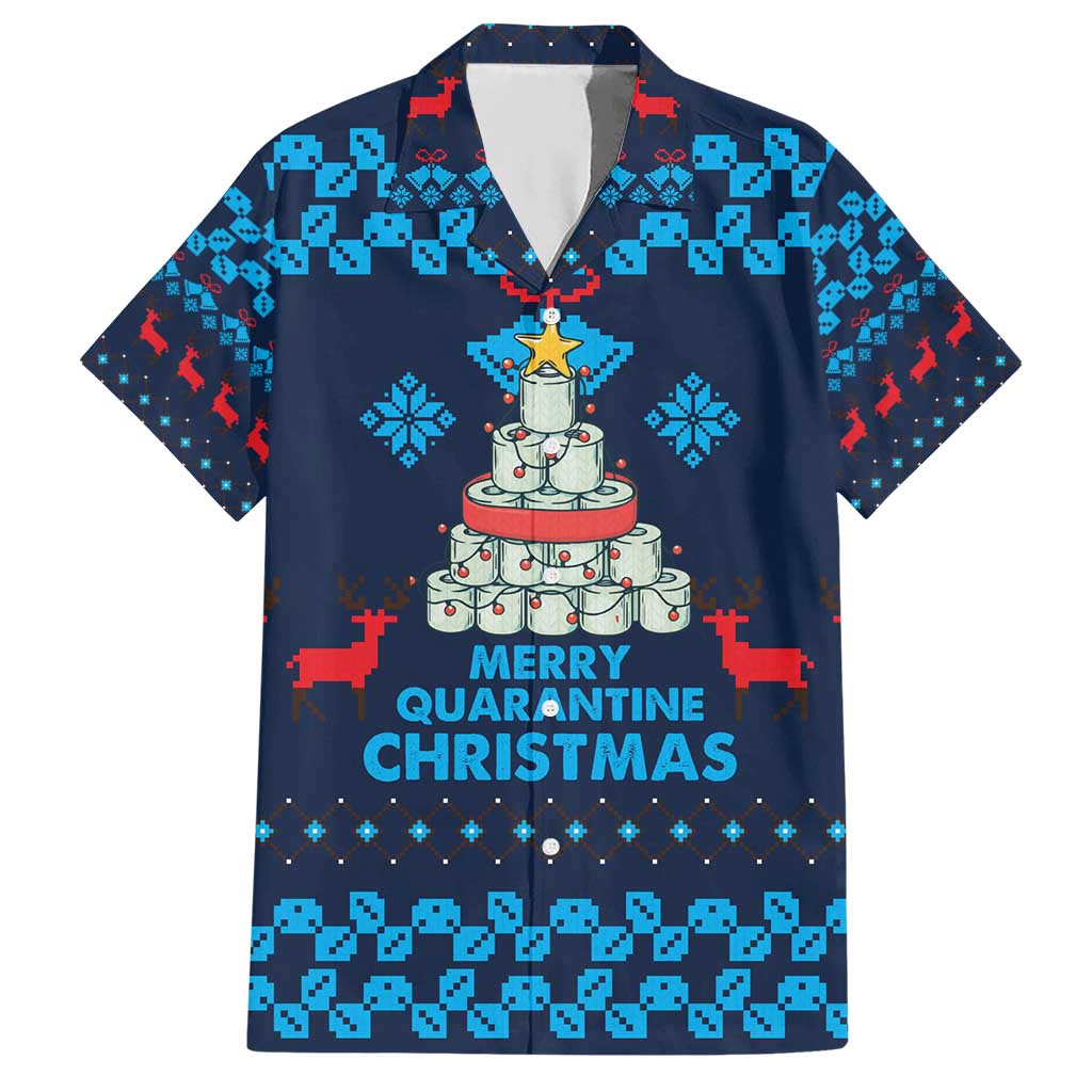 Merry Quarantine Christmas Hawaiian Shirt Xmas Holiday Patterns TS04