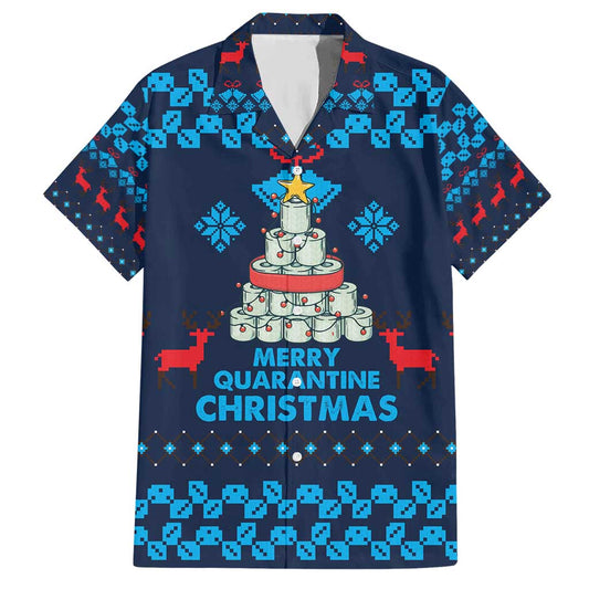 Merry Quarantine Christmas Hawaiian Shirt Xmas Holiday Patterns TS04