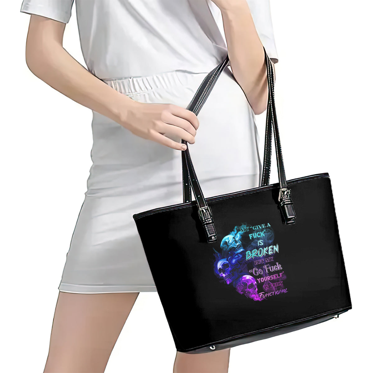 My Give A F Is Broken All Leather Tote Bag TS04