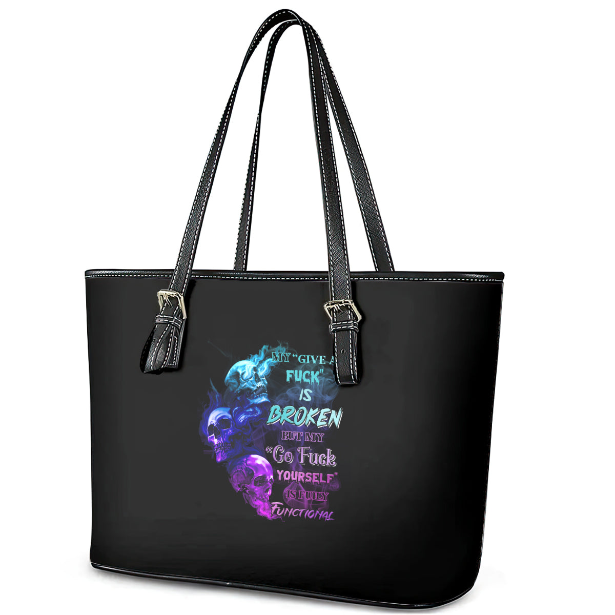 My Give A F Is Broken All Leather Tote Bag TS04